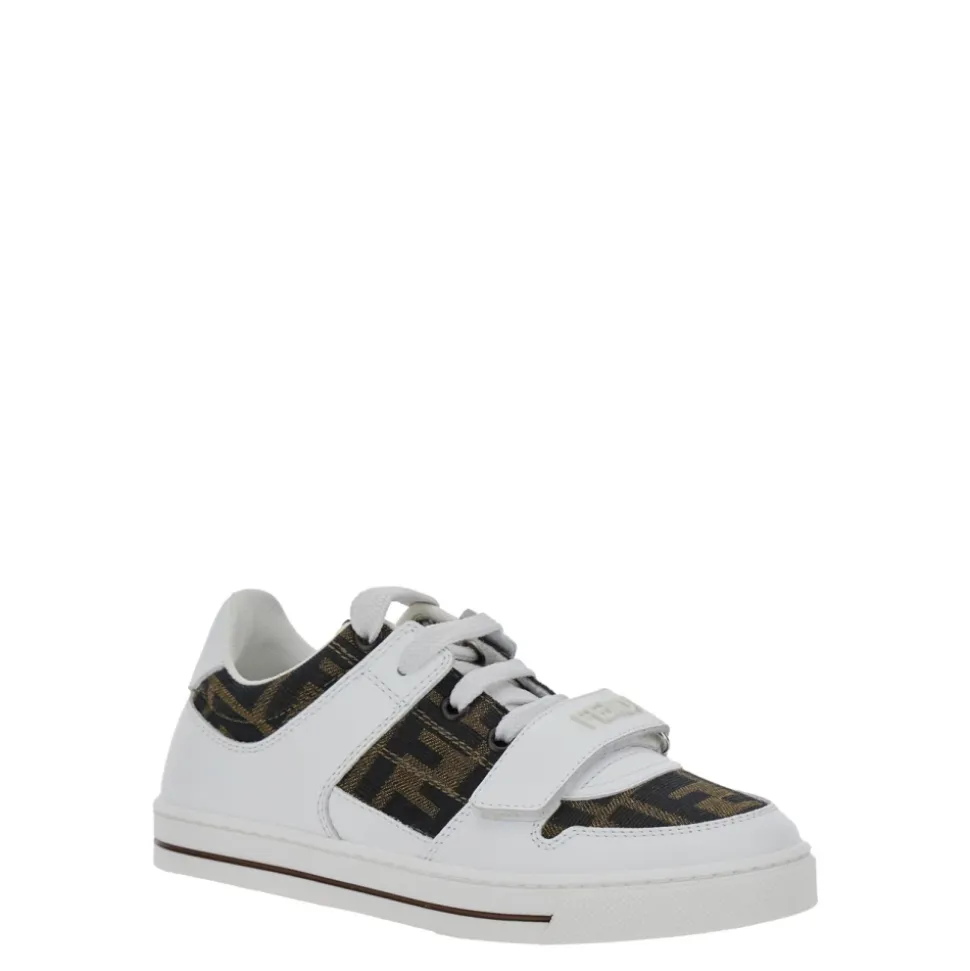 Weiße Sneakers mit FF-Motiv