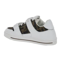 Weiße Sneakers mit FF-Motiv