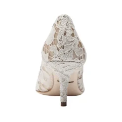 Weiße Taormina Pumps mit Kristallen