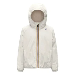 Weiße Wasserdichte Jacke mit Sherpa-Futter