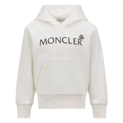 Weißer Baumwoll-Hoodie