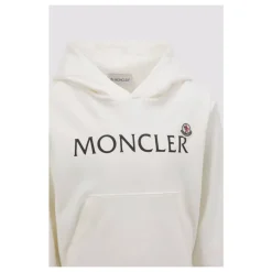 Weißer Baumwoll-Hoodie