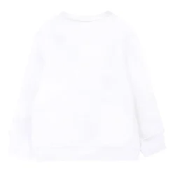 Weißer Baumwollpullover mit Ahornblatt