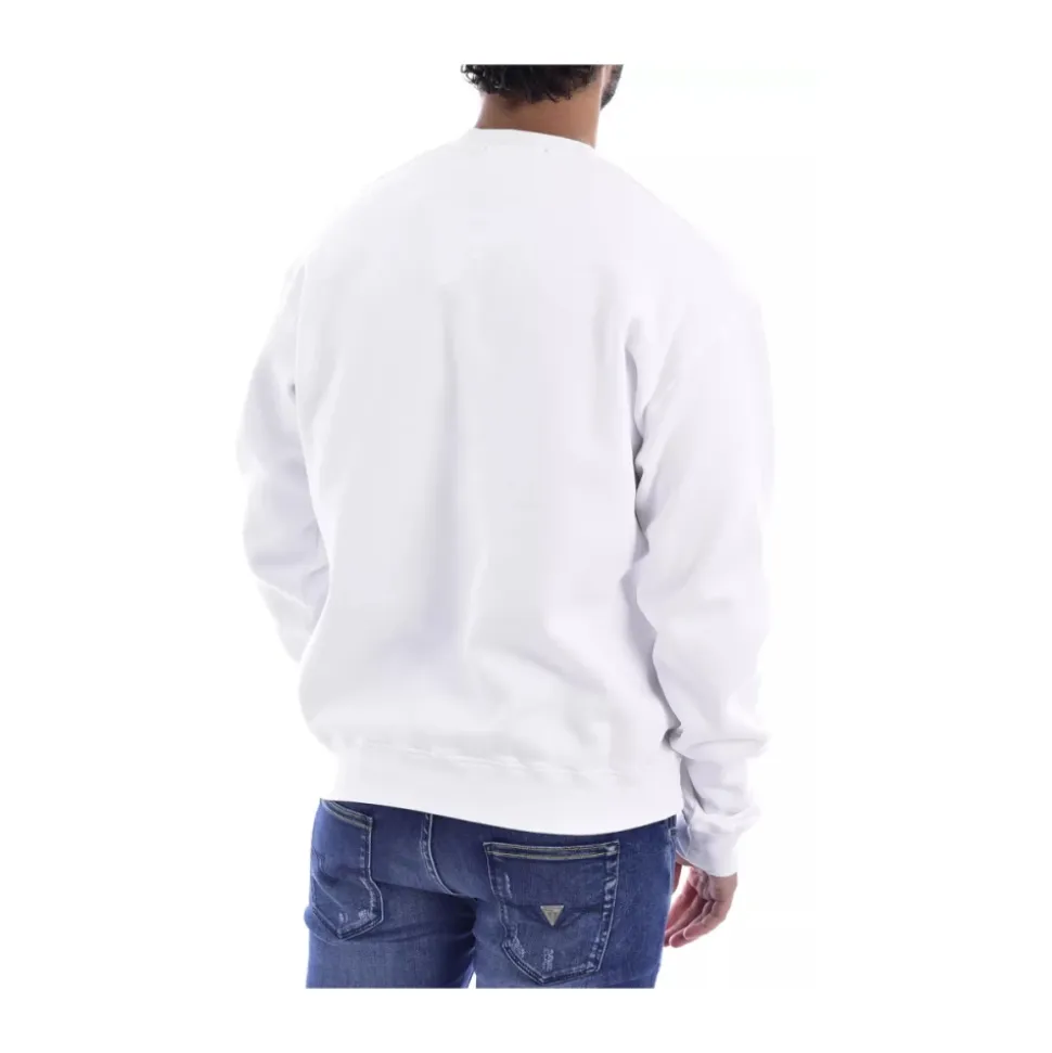 Weißer Sweatshirt mit Aufgedrucktem Logo