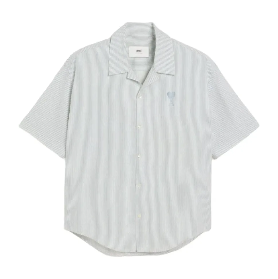 Weißes Button-Up Shirt mit Logo-Motiv