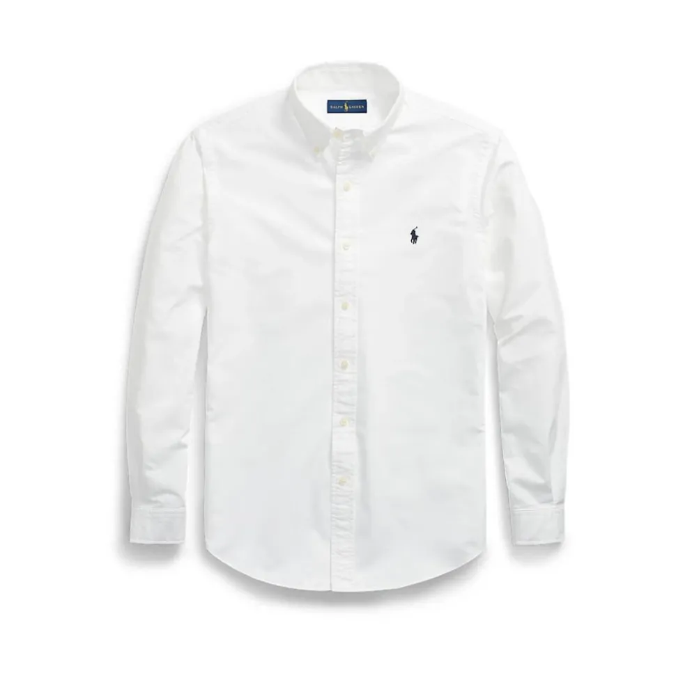 Weißes Langarmhemd Custom Fit