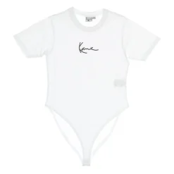 Weißes Signature Tee Bodysuit Kurzarm
