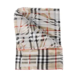 Wide EKD Check Wollschal aus Seide