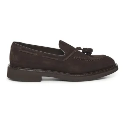 Wildleder Flache Schuhe Dunkelbraun Italien
