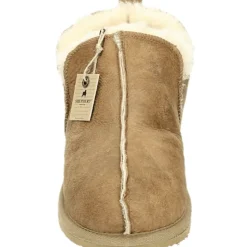 Wildleder Herren Hausschuhe Cognac Farbe