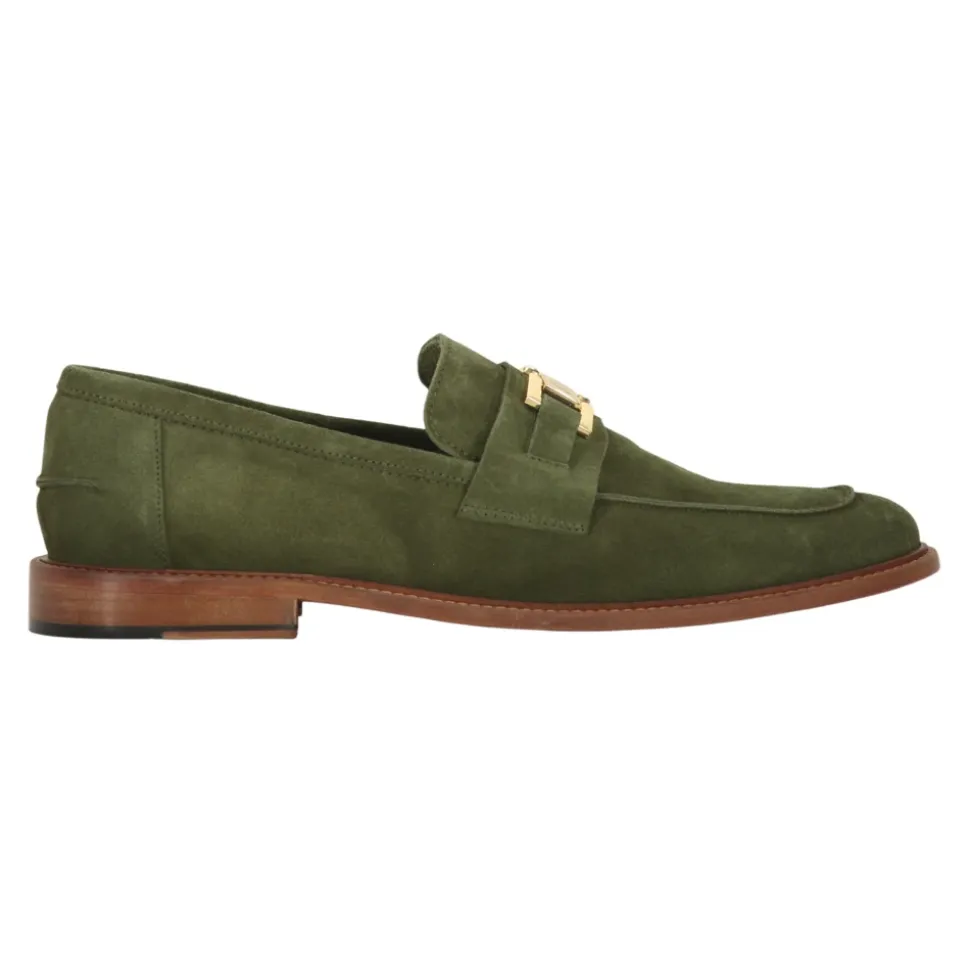 Wildleder Kalbsleder Penny Bar Loafers