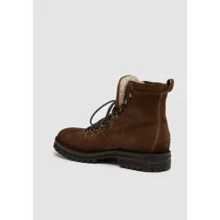 Wildleder Leder Knöchelstiefel Braun