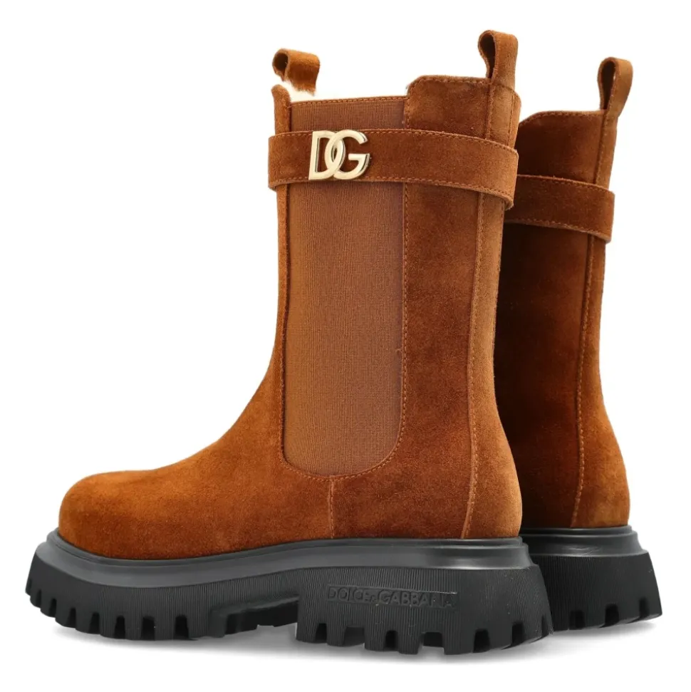 Wildleder Stiefelette Kamel