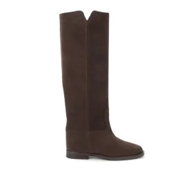 Wildleder Stiefelette mit Innenkeil