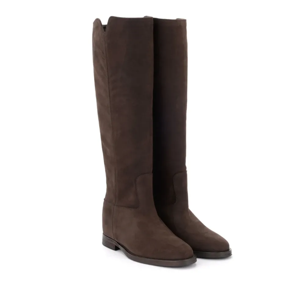 Wildleder Stiefelette mit Innenkeil