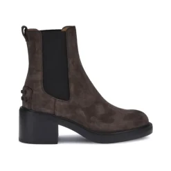 Wildleder Stiefeletten mit Gummidetail