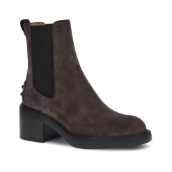 Wildleder Stiefeletten mit Gummidetail