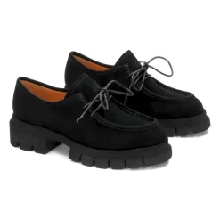 Wildleder-Schnürschuhe mit Profilsohle