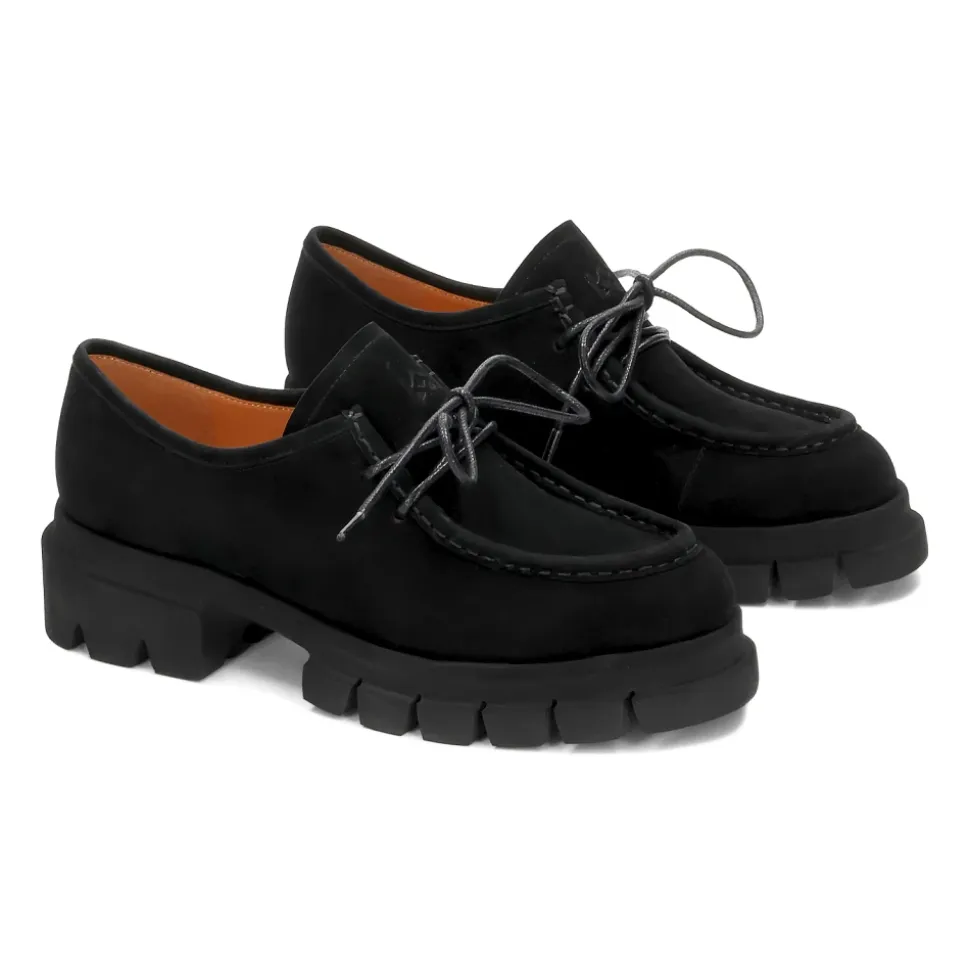 Wildleder-Schnürschuhe mit Profilsohle
