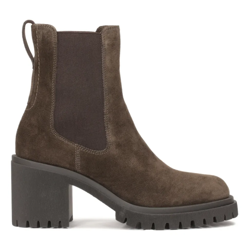 Wildleder-Stiefeletten mit elastischen Bändern