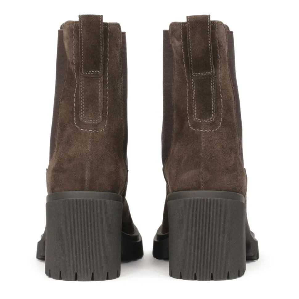 Wildleder-Stiefeletten mit elastischen Bändern