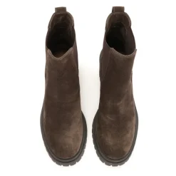Wildleder-Stiefeletten mit elastischen Bändern