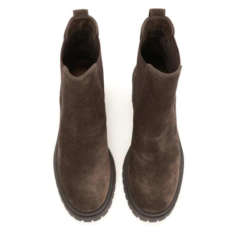 Wildleder-Stiefeletten mit elastischen Bändern