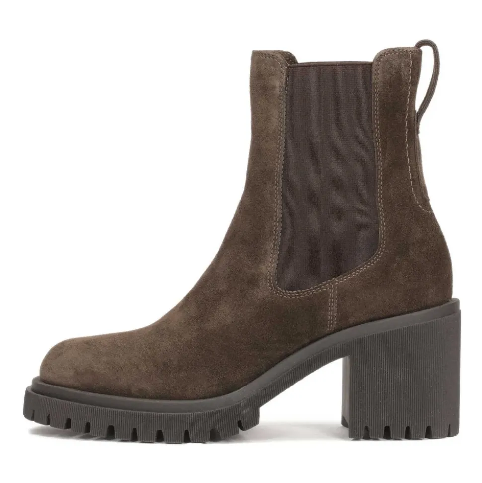 Wildleder-Stiefeletten mit elastischen Bändern