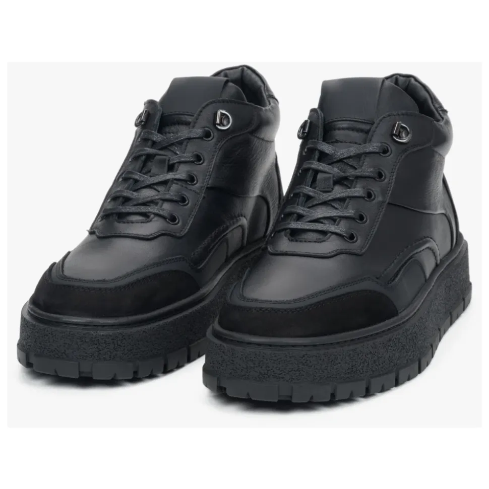 Winter Lederstiefel mit warmem Futter