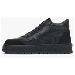 Winter Lederstiefel mit warmem Futter
