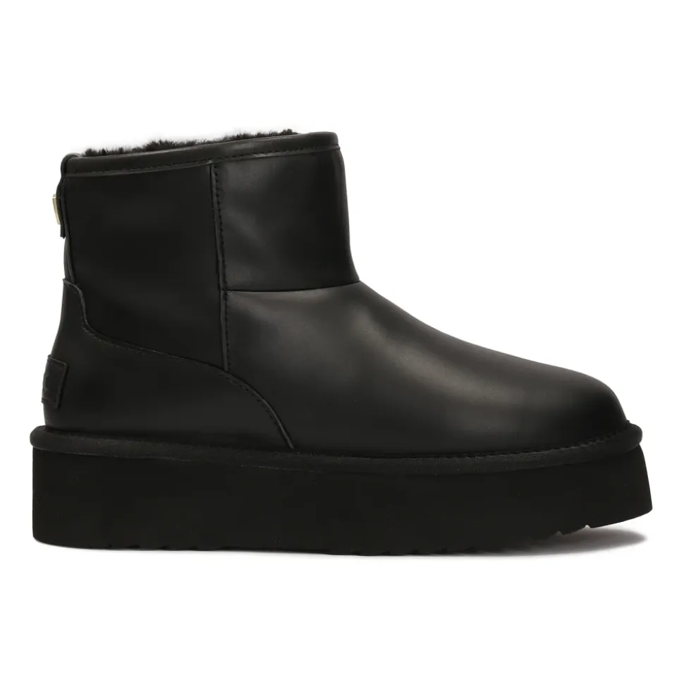 Wolle gefütterte Ledersneestiefel