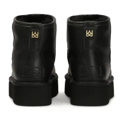 Wolle gefütterte Ledersneestiefel