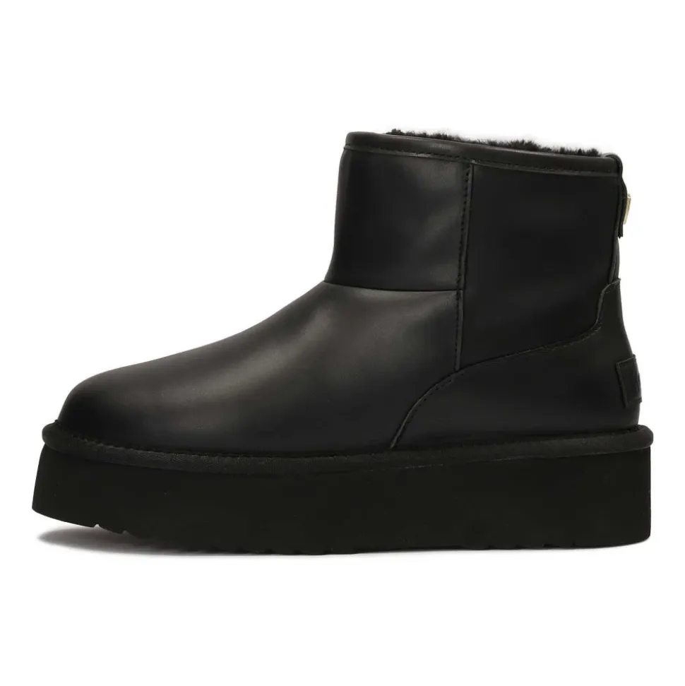 Wolle gefütterte Ledersneestiefel