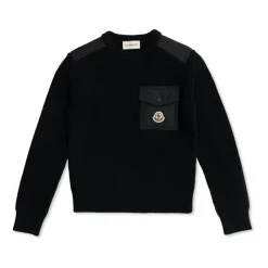 Wollpullover mit Tasche
