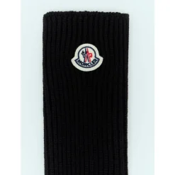 Wollstrickhandschuhe mit Logo-Patch