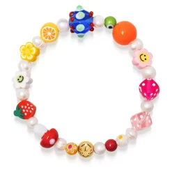 Women's Berry Pearl Bracelet with Assorted Beads
