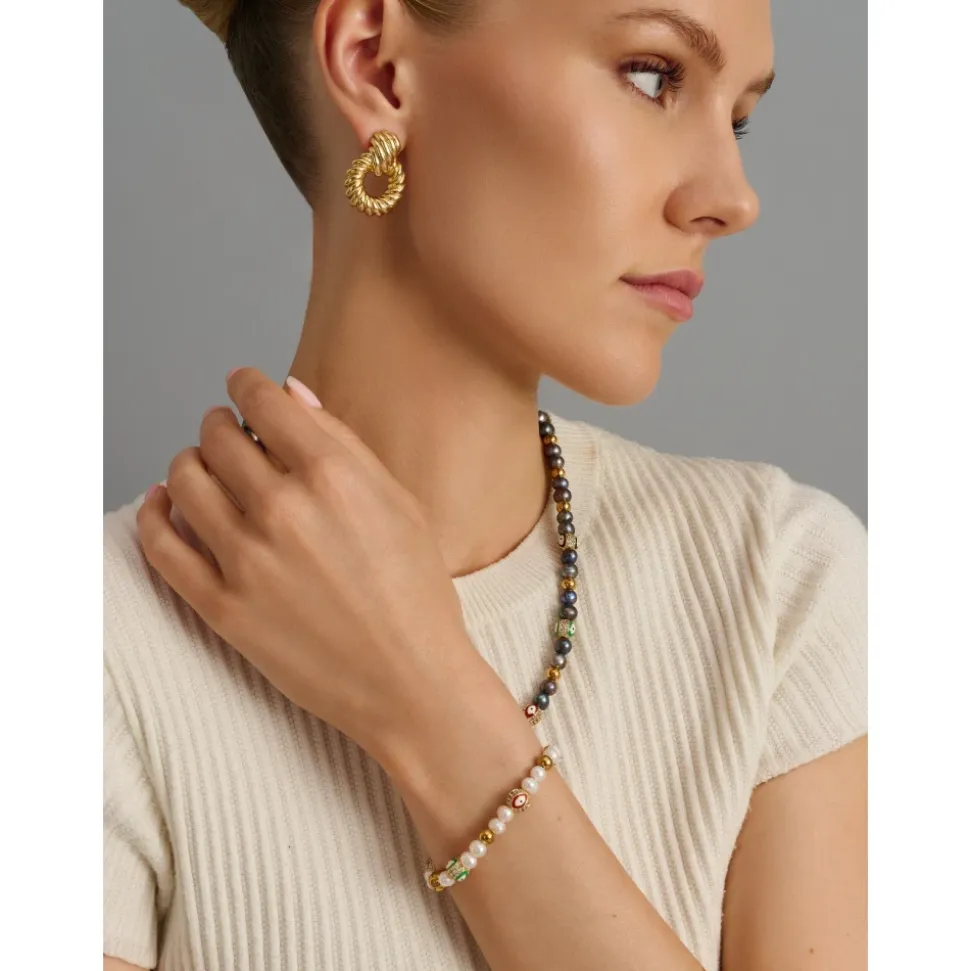 Women's Evil Eye Pearl Bracelet