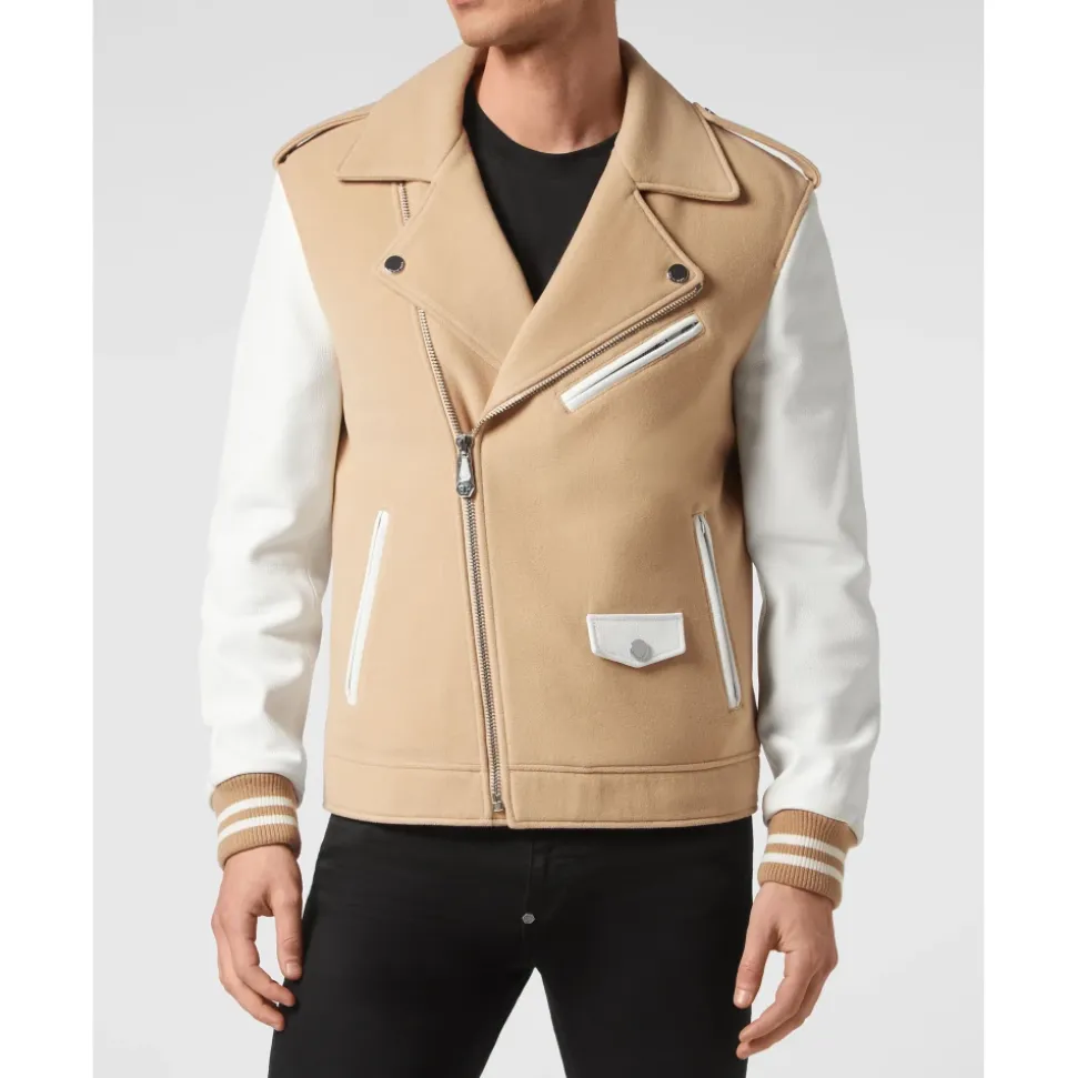 Wool and Leather Biker