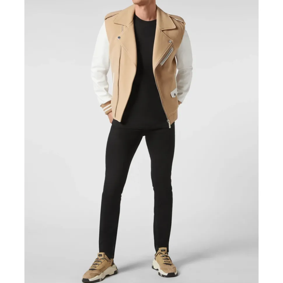 Wool and Leather Biker