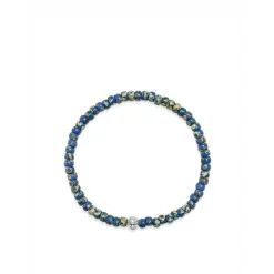 Wristband with Blue Lapis Japanese Miyuki Beads