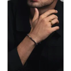 Wristband with Dark Japanese Miyuki Beads