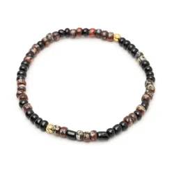 Wristband with Dark Japanese Miyuki Beads