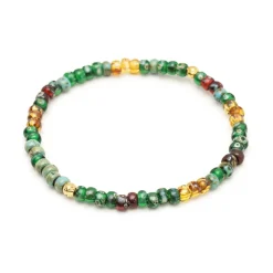 Wristband with Green Japanese Miyuki Beads