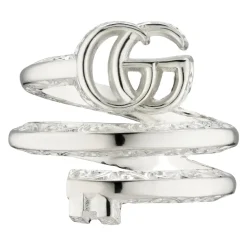YBC770719001 - 925 Sterling Silberring mit Doppel-G