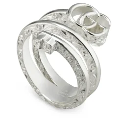 YBC770719001 - 925 Sterling Silberring mit Doppel-G