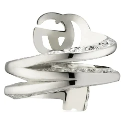 YBC770719001 - 925 Sterling Silberring mit Doppel-G