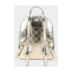 Yellow Gold/Gray Metallischer Kunstleder-Rucksack für Mädchen