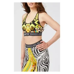 Zebra Print Racerback Sports Bra