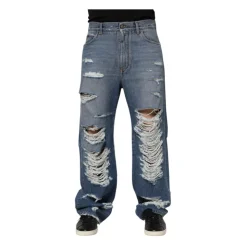 Zerfetzte Logo-Plakette Denim Jeans