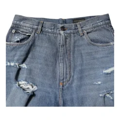 Zerfetzte Logo-Plakette Denim Jeans
